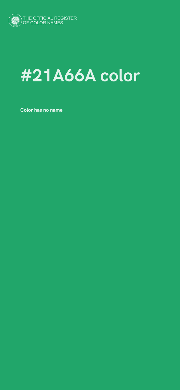 #21A66A color image
