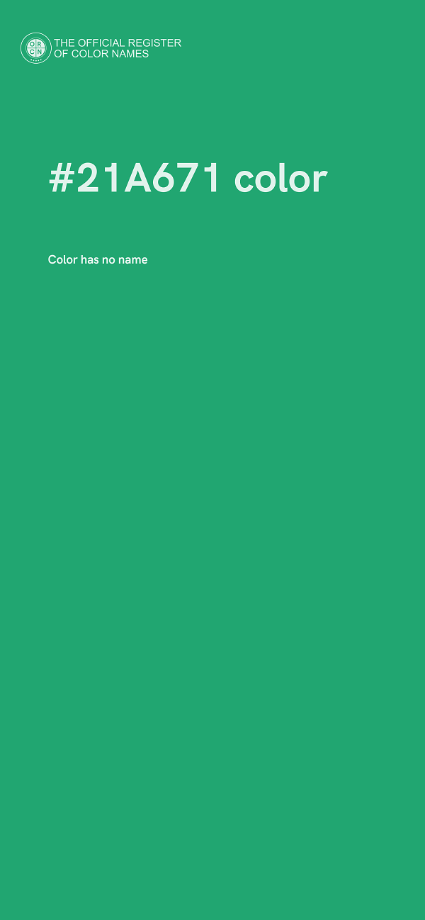 #21A671 color image