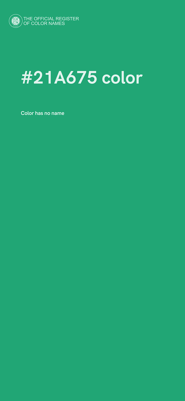 #21A675 color image