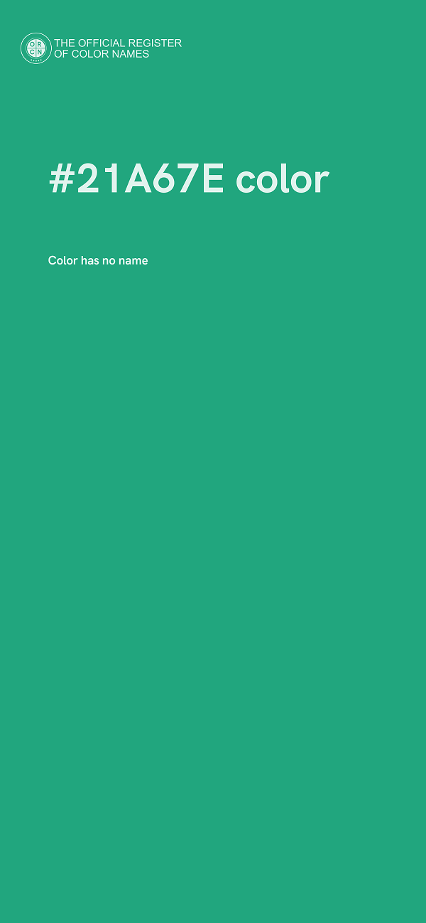 #21A67E color image