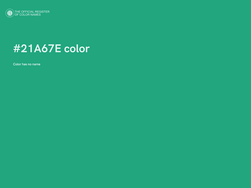 #21A67E color image