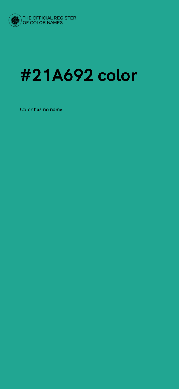 #21A692 color image