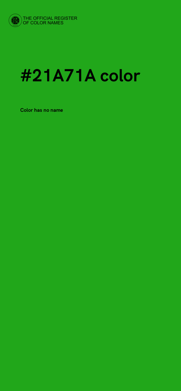 #21A71A color image