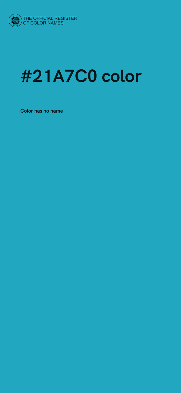 #21A7C0 color image