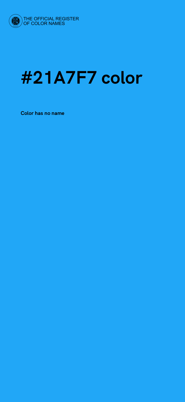 #21A7F7 color image