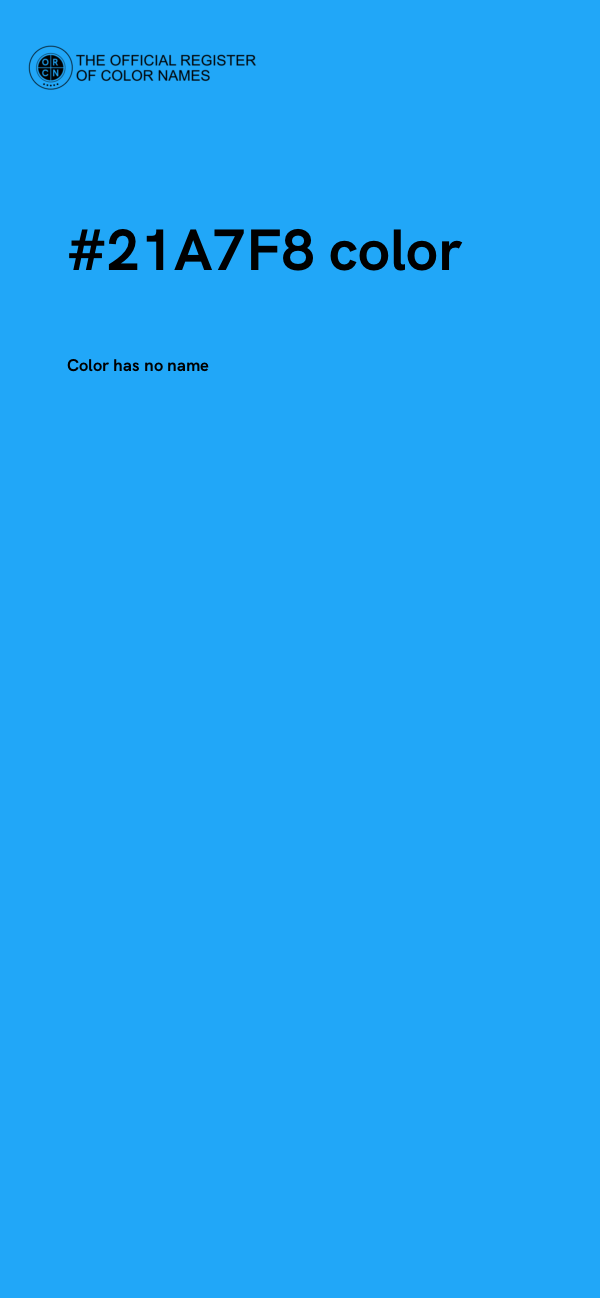 #21A7F8 color image