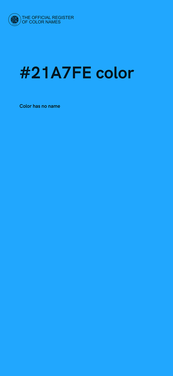 #21A7FE color image