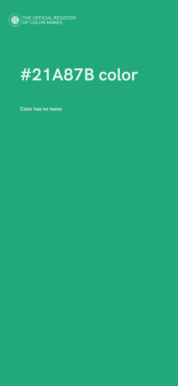 #21A87B color image