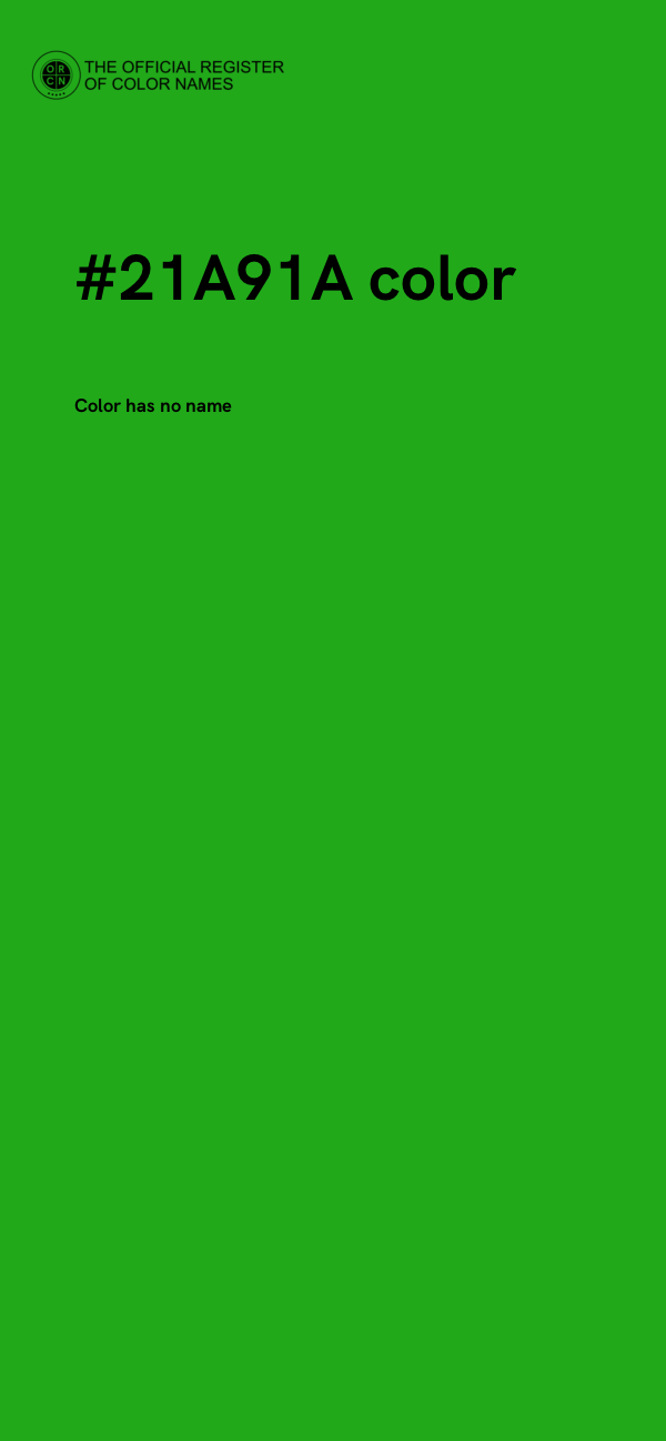 #21A91A color image