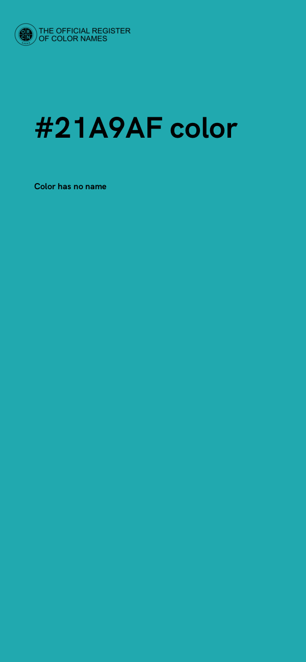 #21A9AF color image