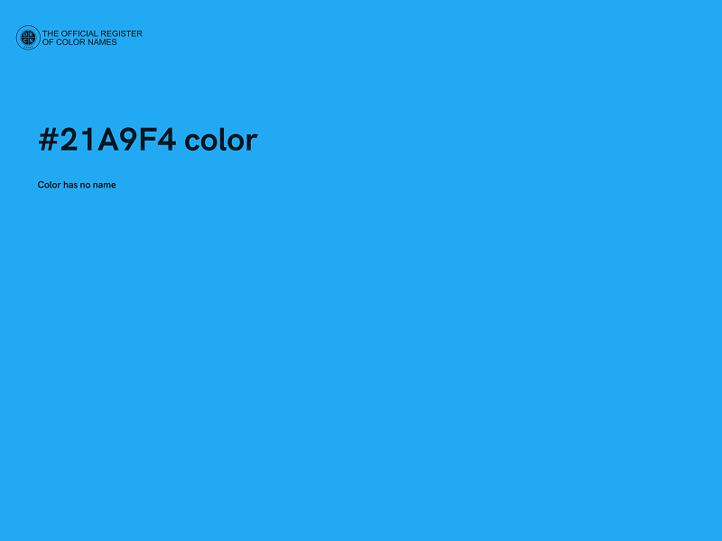 #21A9F4 color image