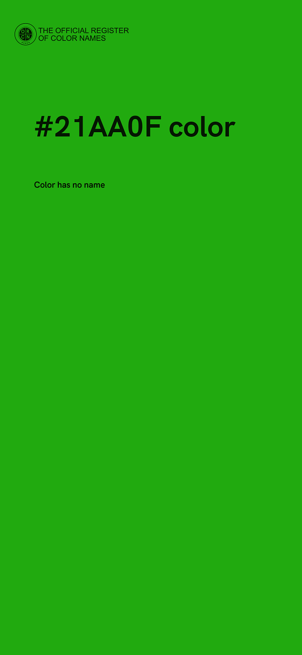 #21AA0F color image
