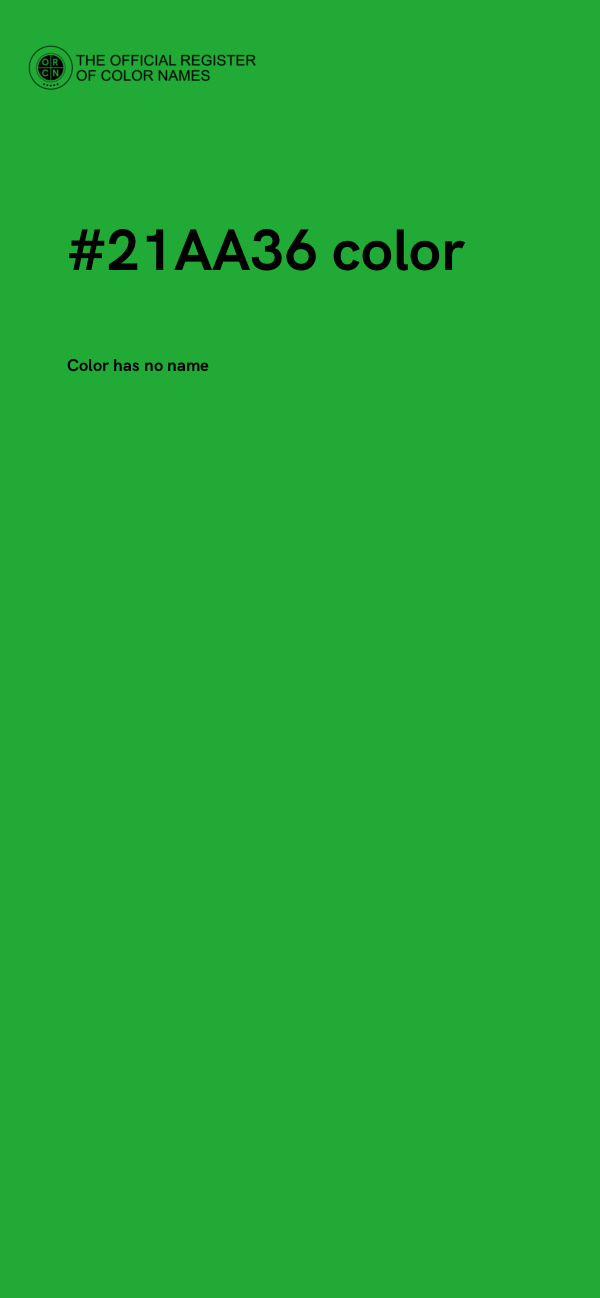 #21AA36 color image