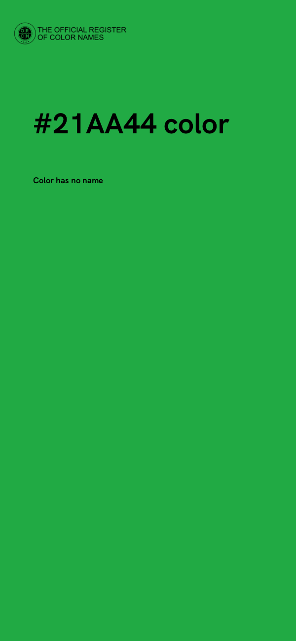 #21AA44 color image