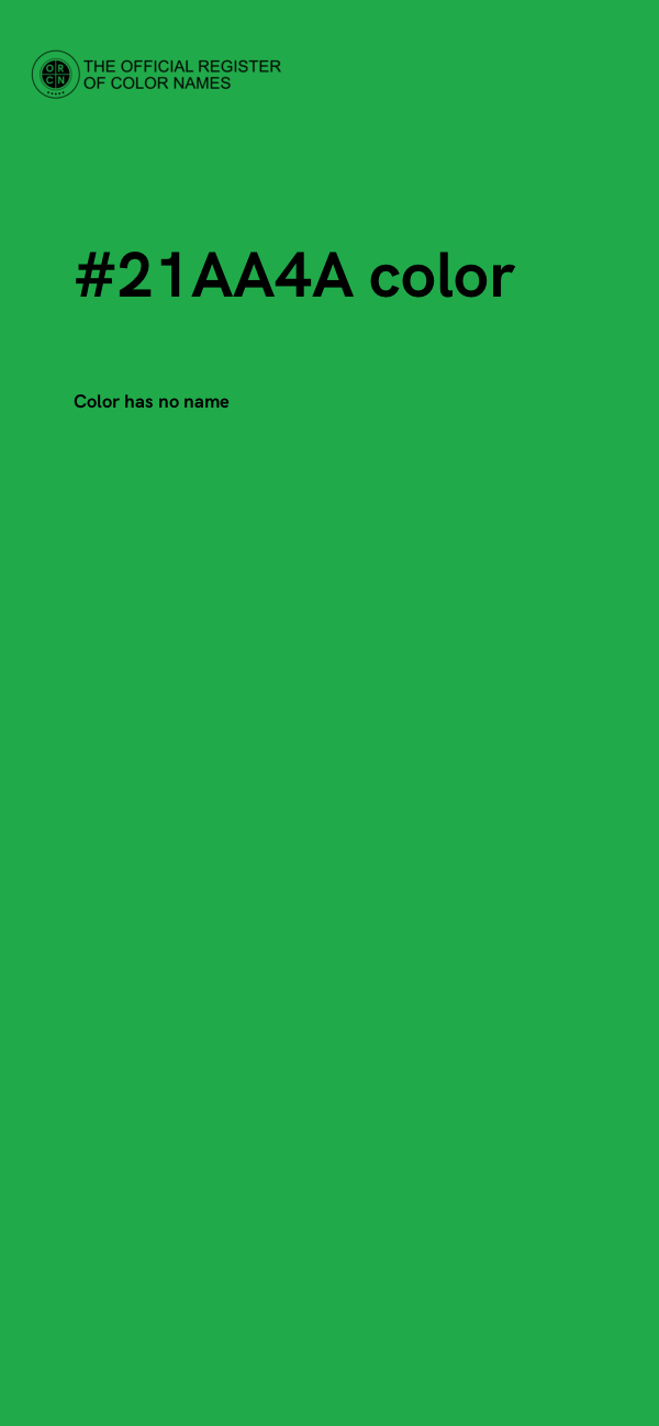 #21AA4A color image