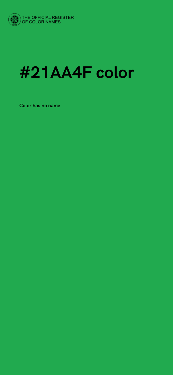 #21AA4F color image