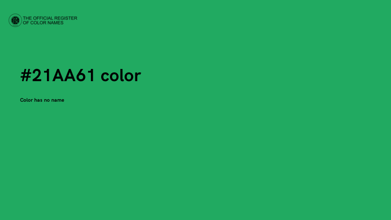 #21AA61 color image