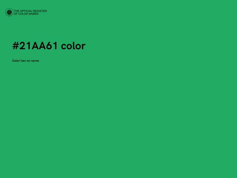 #21AA61 color image