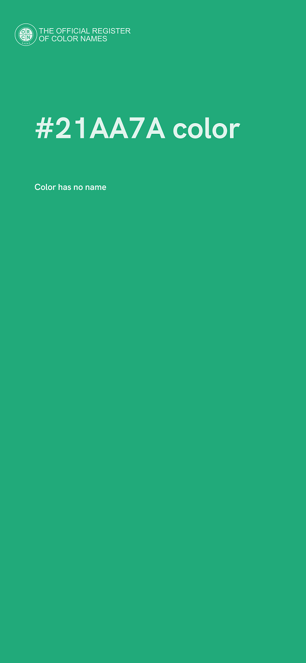#21AA7A color image