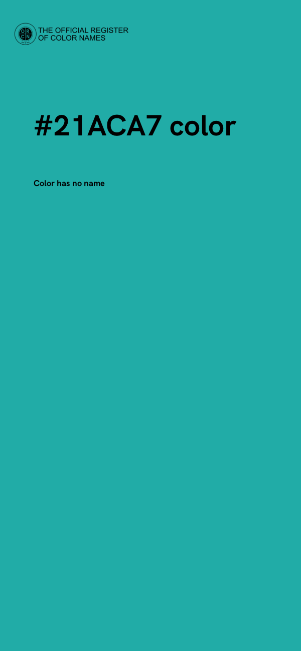 #21ACA7 color image