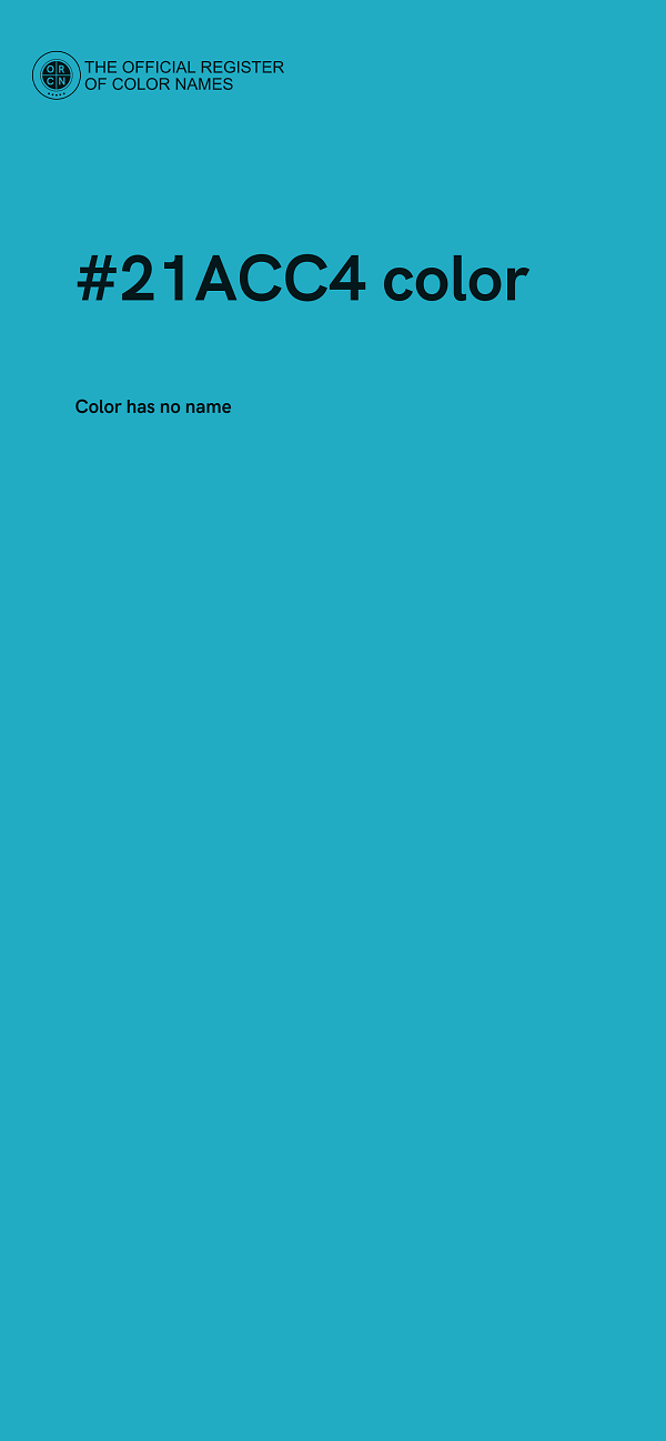 #21ACC4 color image