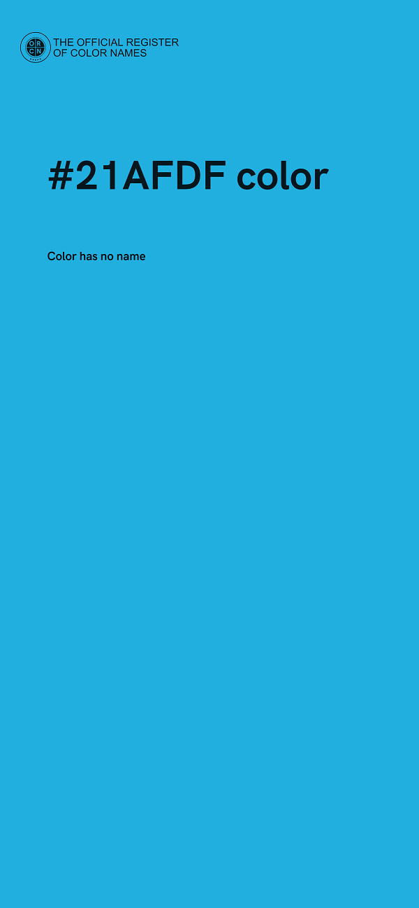 #21AFDF color image