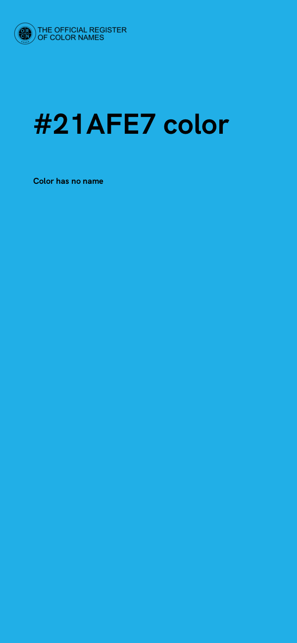 #21AFE7 color image