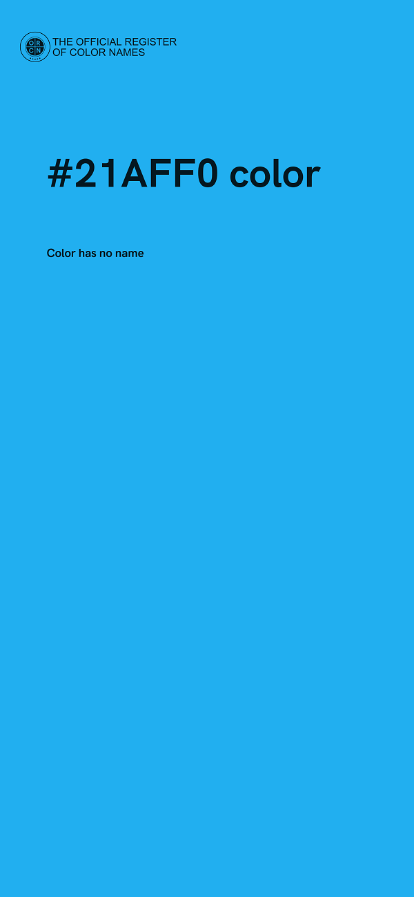 #21AFF0 color image