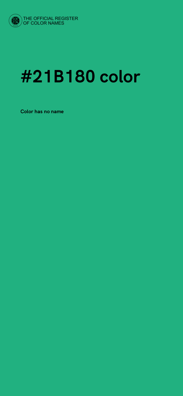 #21B180 color image