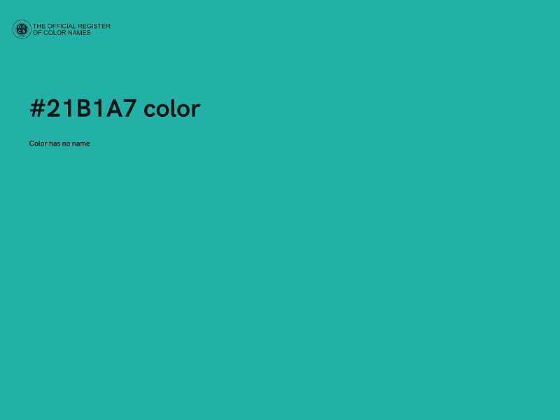 #21B1A7 color image