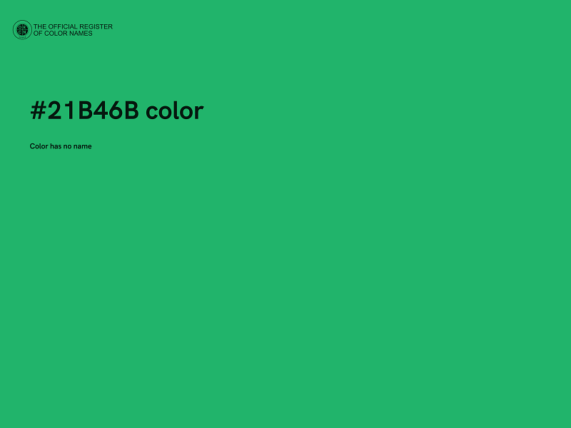 #21B46B color image