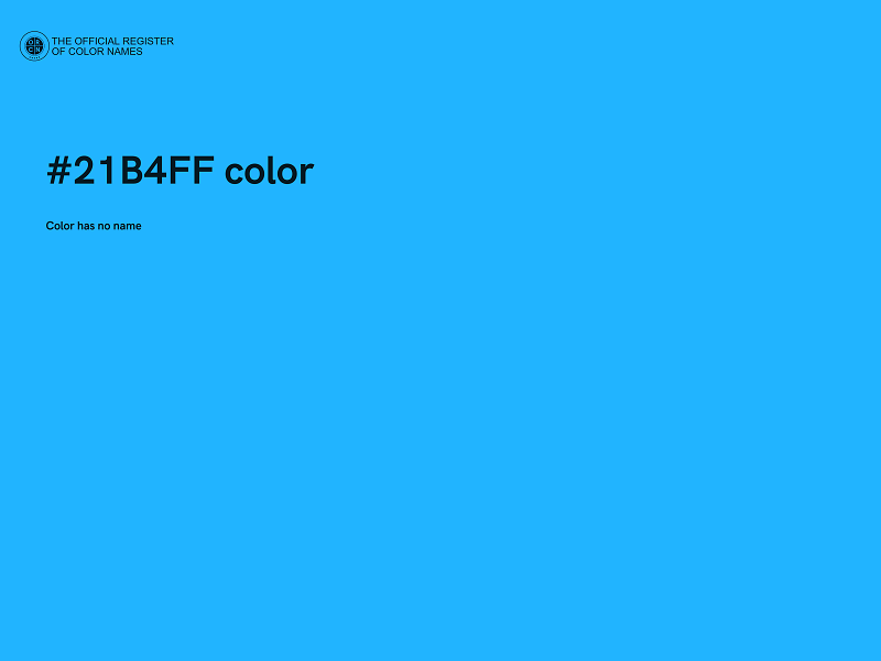 #21B4FF color image