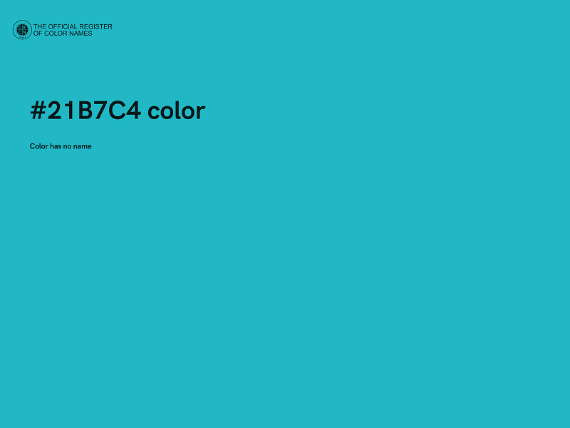 #21B7C4 color image