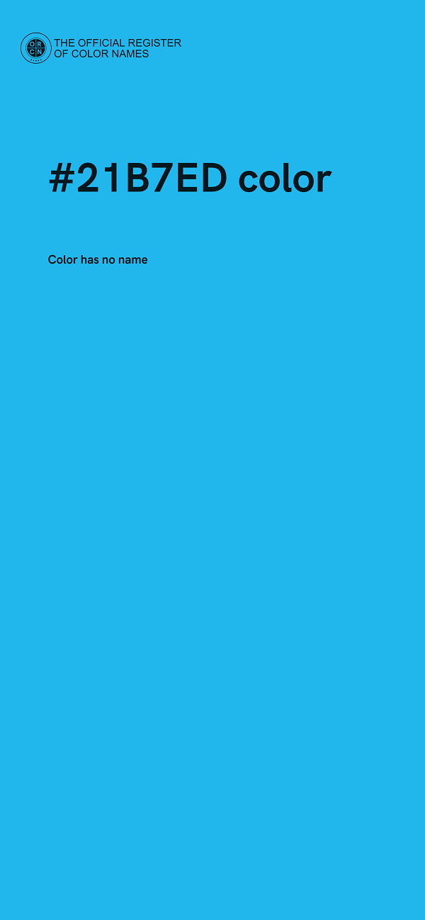 #21B7ED color image
