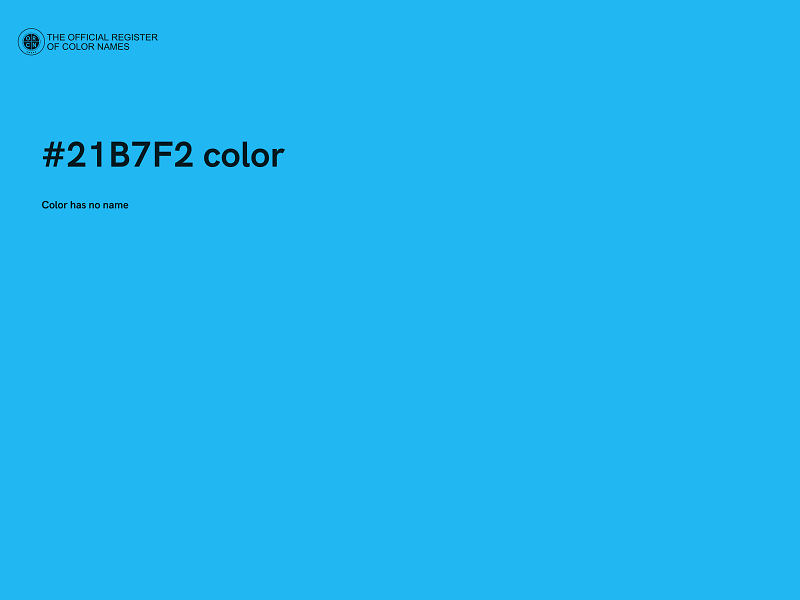 #21B7F2 color image