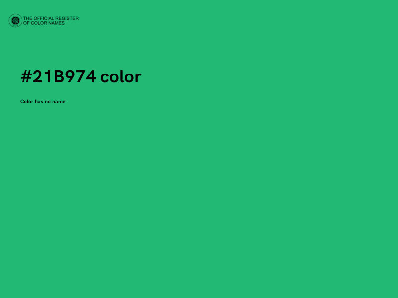 #21B974 color image
