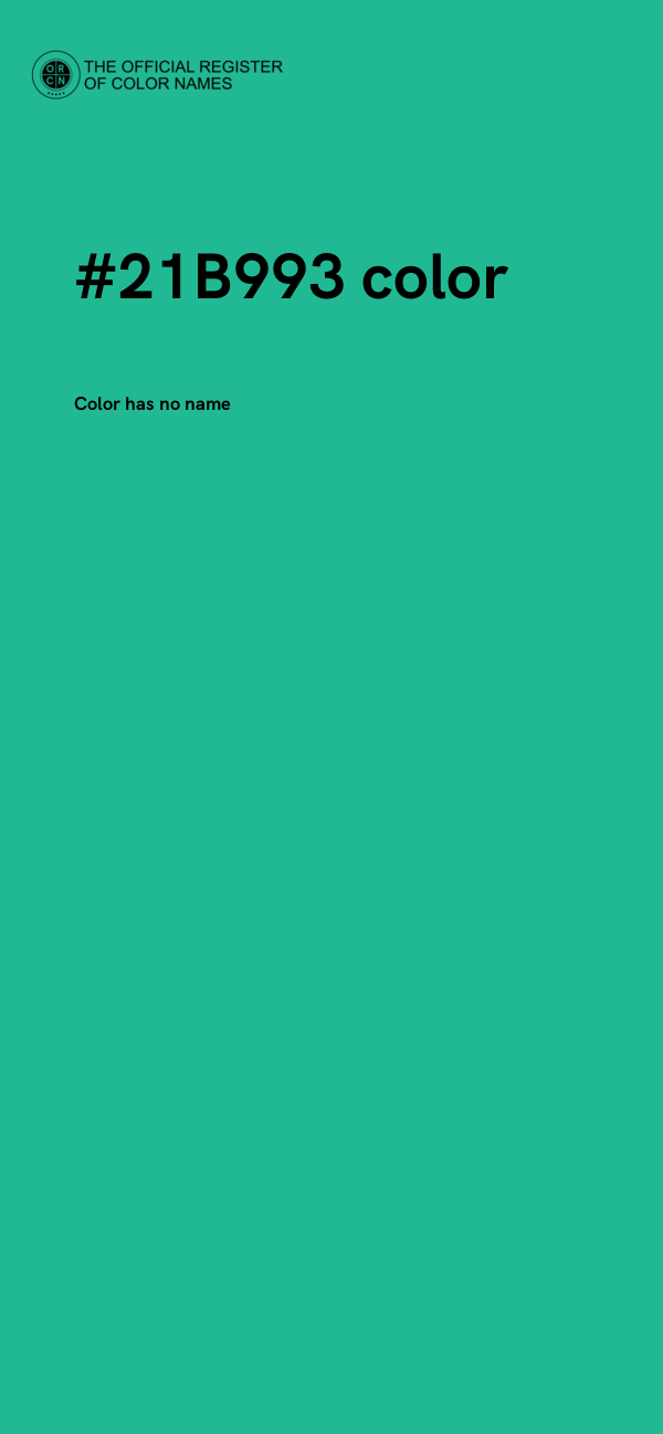 #21B993 color image