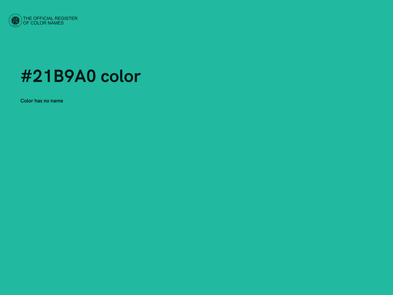 #21B9A0 color image