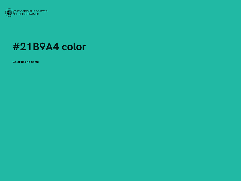 #21B9A4 color image