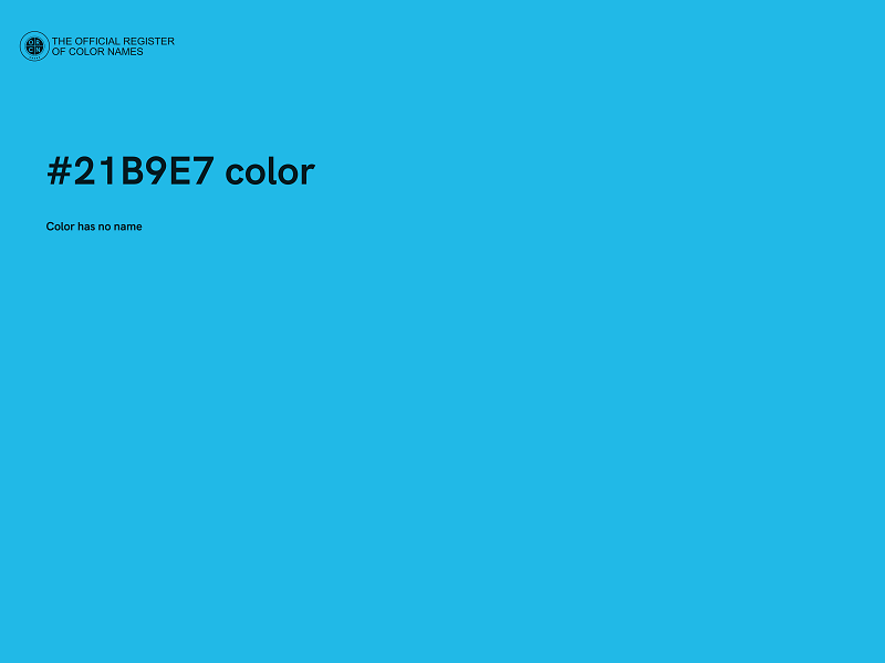 #21B9E7 color image