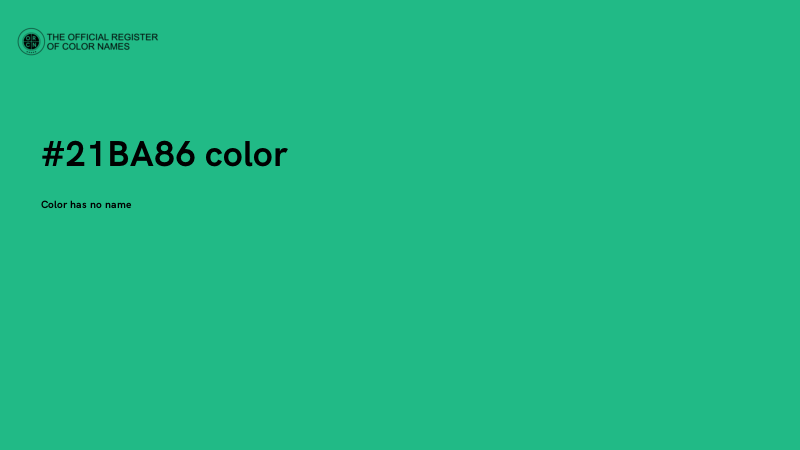 #21BA86 color image