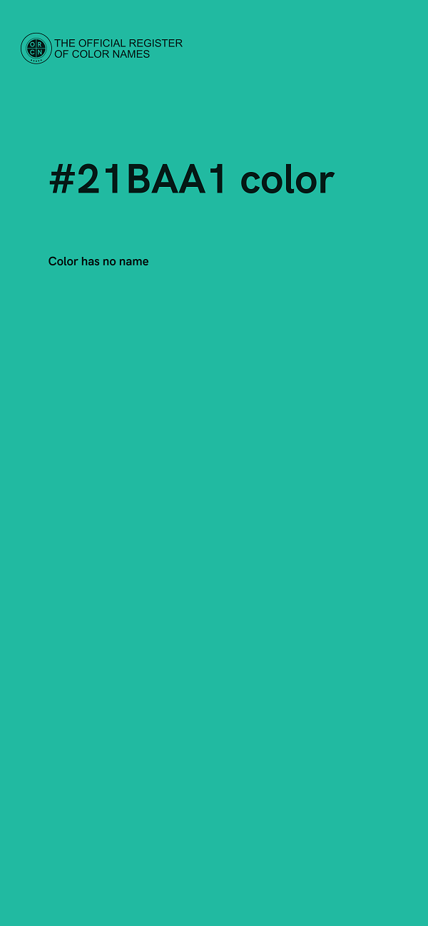 #21BAA1 color image