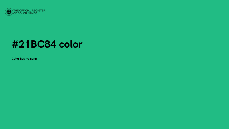 #21BC84 color image