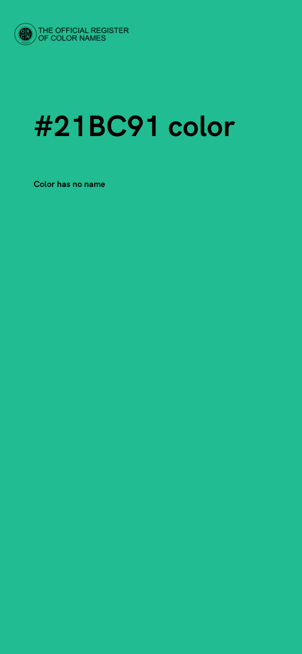 #21BC91 color image