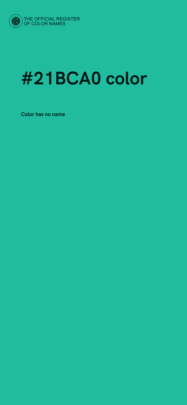 #21BCA0 color image
