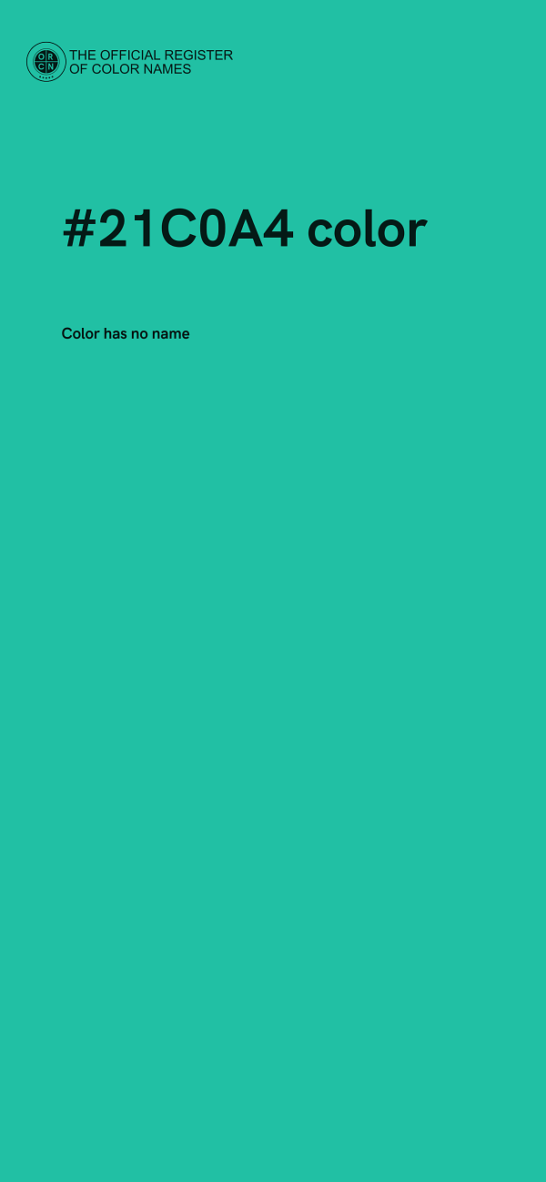 #21C0A4 color image