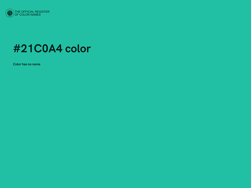 #21C0A4 color image