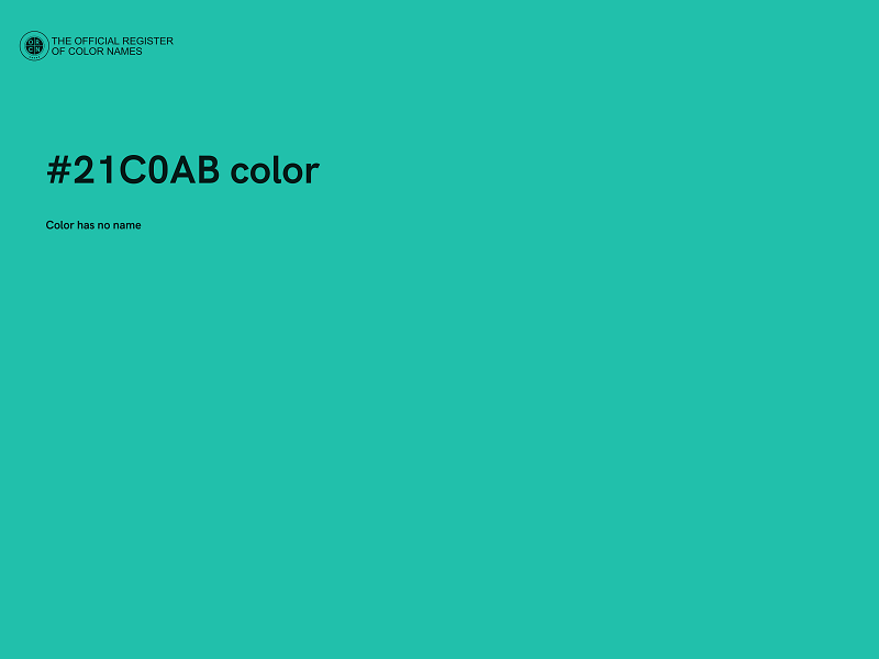 #21C0AB color image