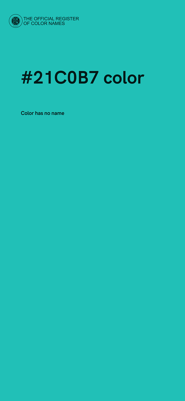 #21C0B7 color image