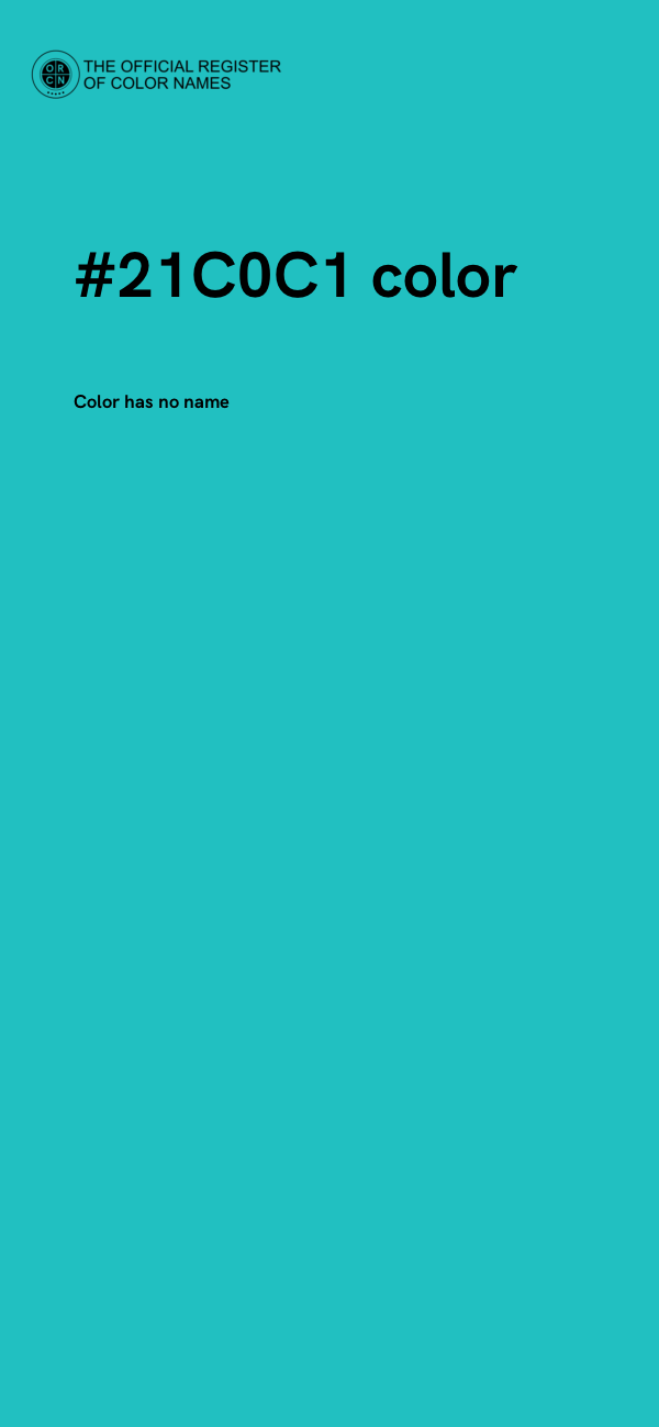 #21C0C1 color image
